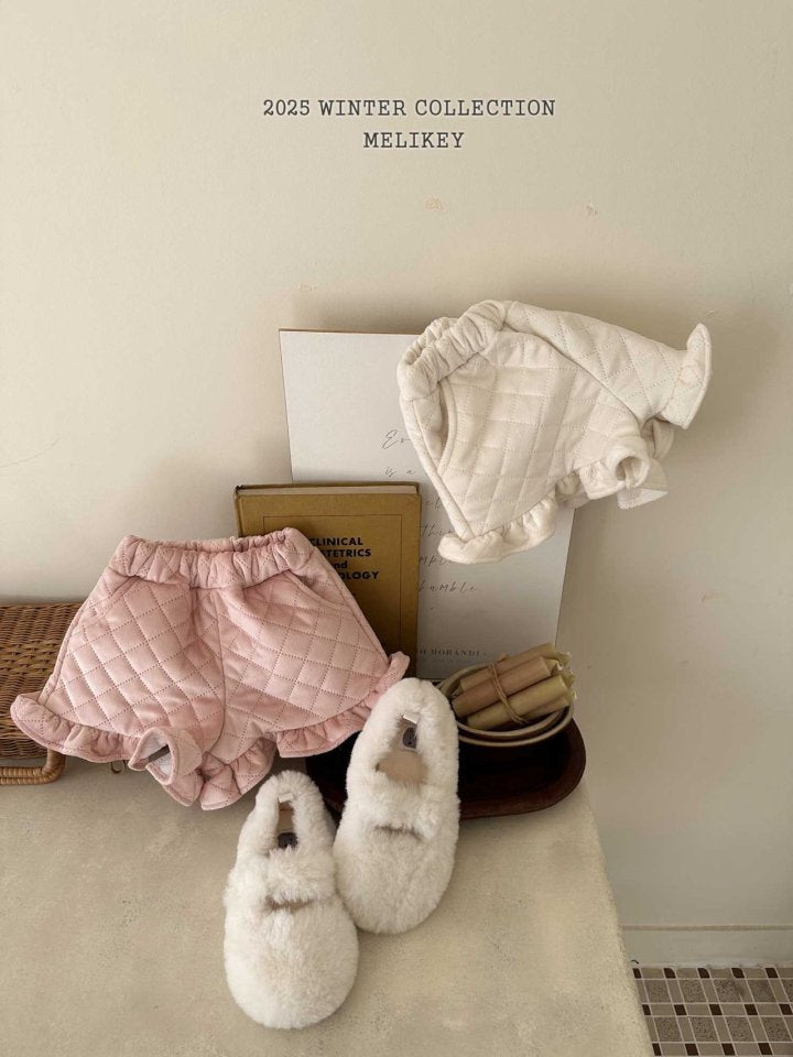 [melikey] Quilted Frill Shorts_2colors