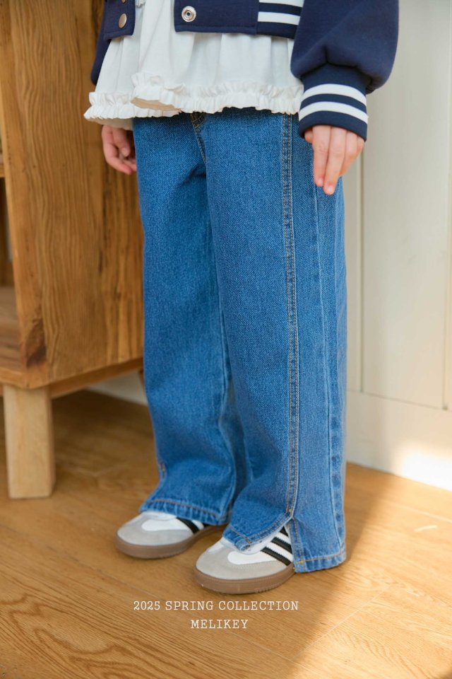 [melikey] More Slit Pants_Denim