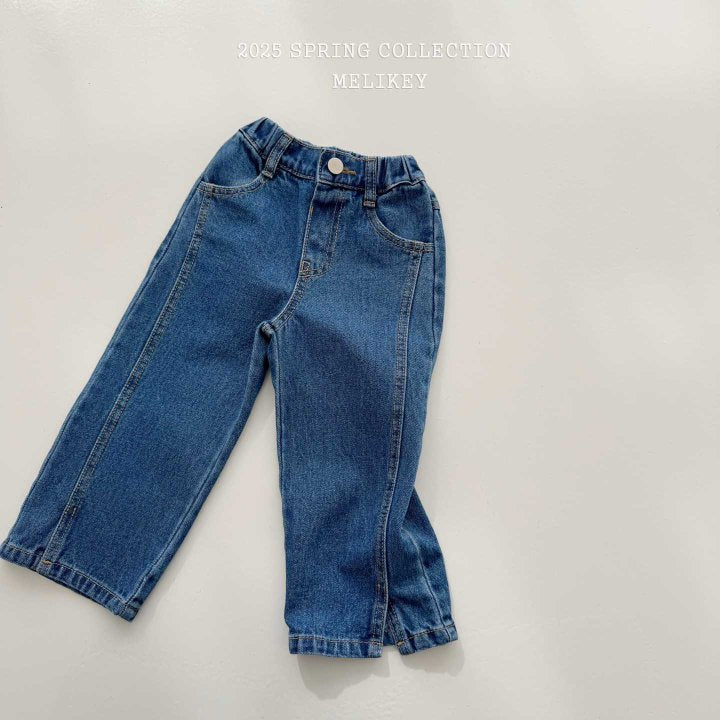 [melikey] More Slit Pants_Denim