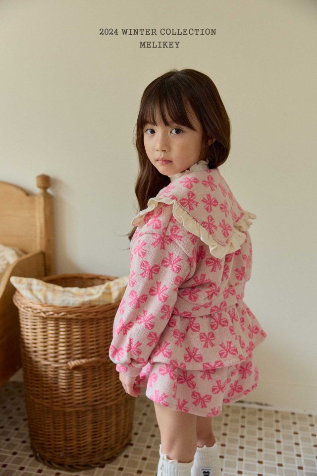 [melikey] Chloe Frill Cardigan_Pink