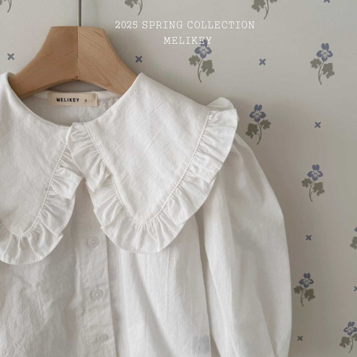 [melikey] Basic Frill Blouse_Ivory