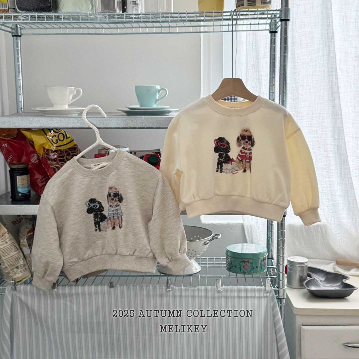 [melikey] Poodle sweatshirt_2colors