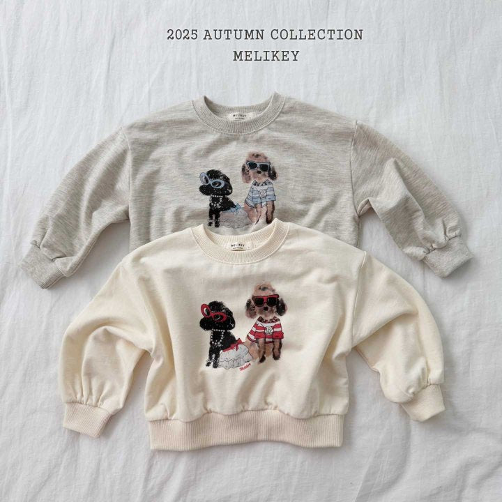 [melikey] Poodle sweatshirt_2colors