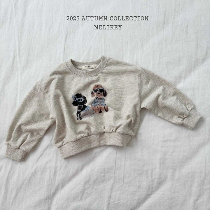 [melikey] Poodle sweatshirt_2colors