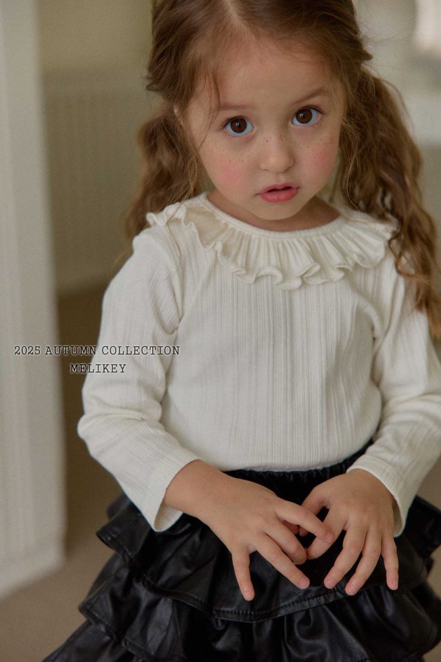 [melikey] Petit frill T-shirt_3colors