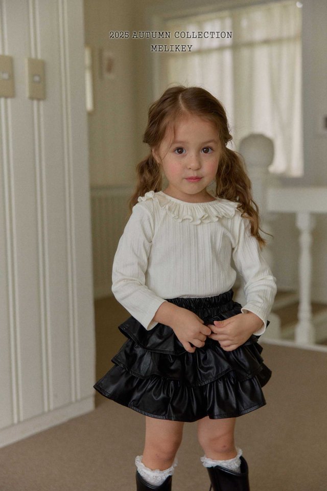 [melikey] Petit frill T-shirt_3colors