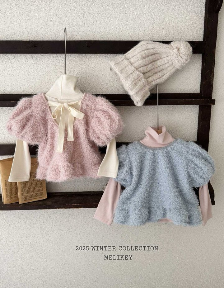 [melikey] Pastel Ribbon Tee_2colors