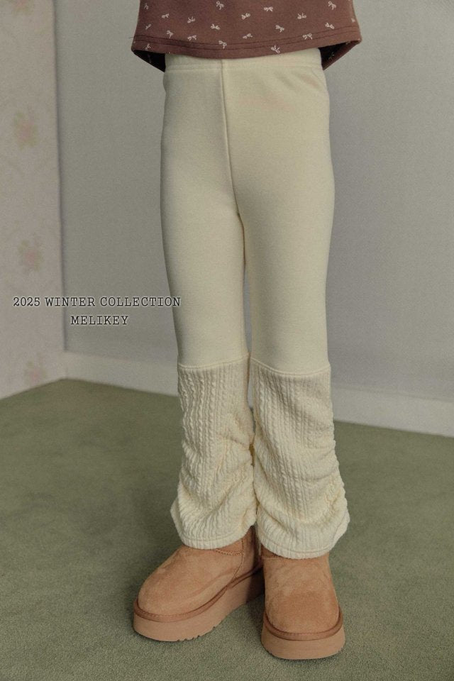 [melikey] Wide Ribbed Shirred Leggings_2colors
