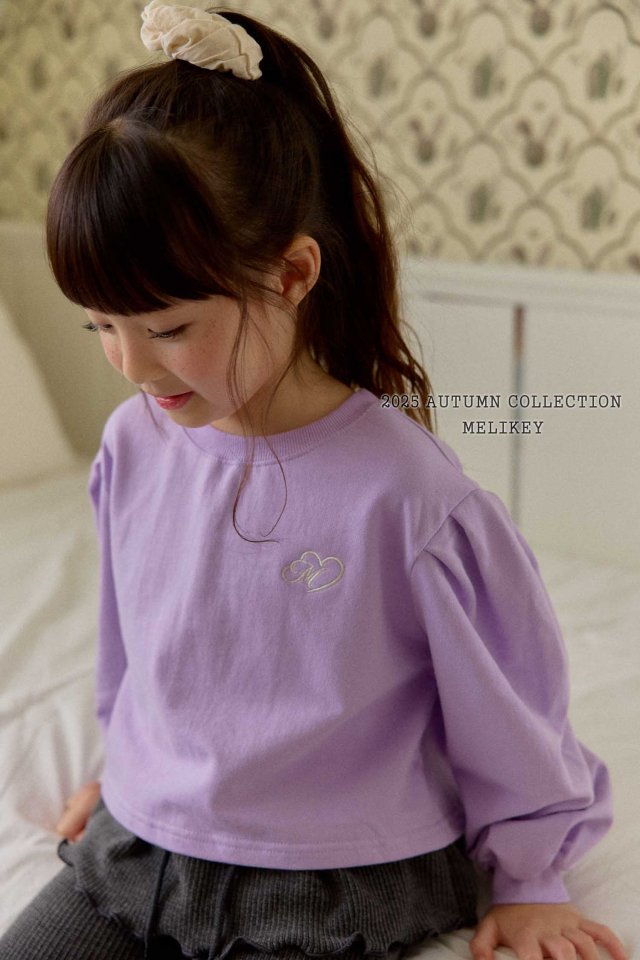 [melikey] Back slit Ribbon sweatshirt_2colors