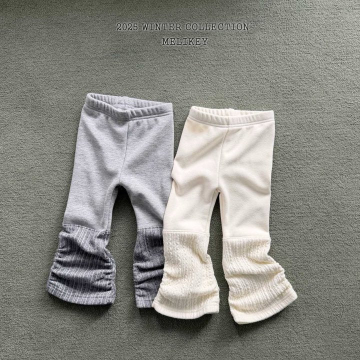 [melikey] Wide Ribbed Shirred Leggings_2colors