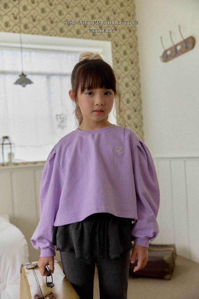 [melikey] Back slit Ribbon sweatshirt_2colors