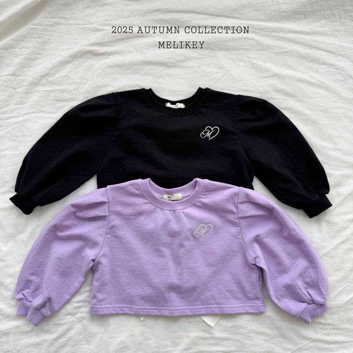 [melikey] Back slit Ribbon sweatshirt_2colors