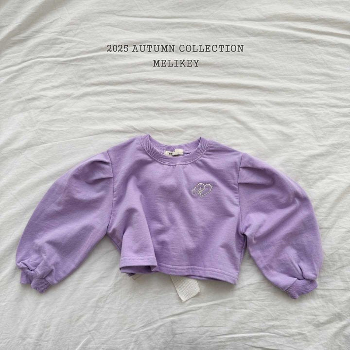 [melikey] Back slit Ribbon sweatshirt_2colors