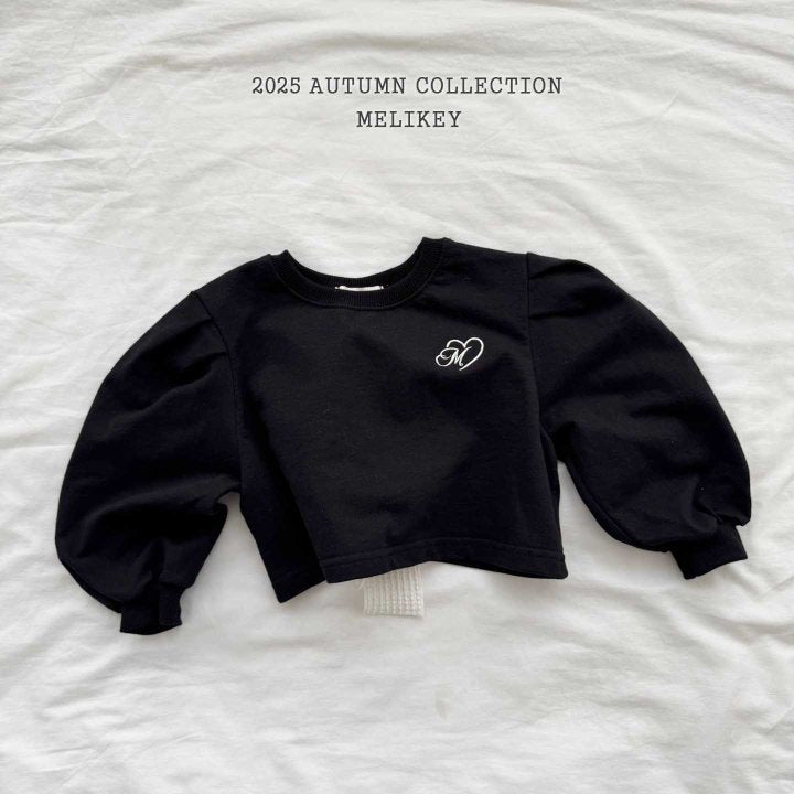 [melikey] Back slit Ribbon sweatshirt_2colors