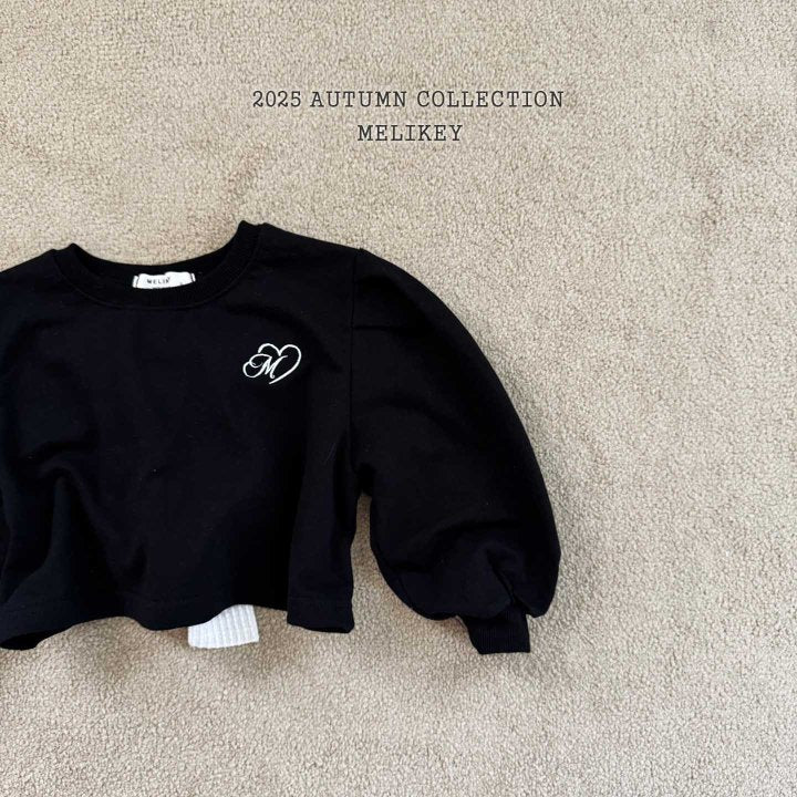 [melikey] Back slit Ribbon sweatshirt_2colors