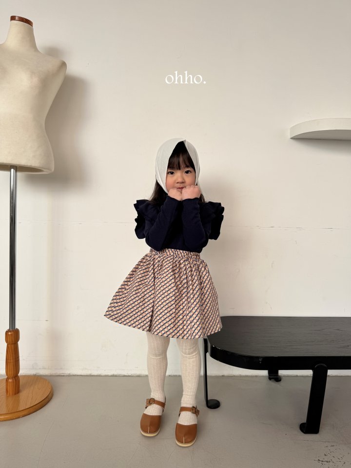 [ohho] Point Skirt_2colors