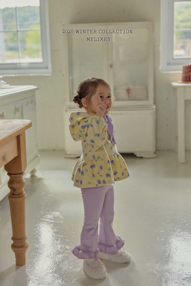 [melikey] Mink Ribbed Frill Bootcut Pants_2colors