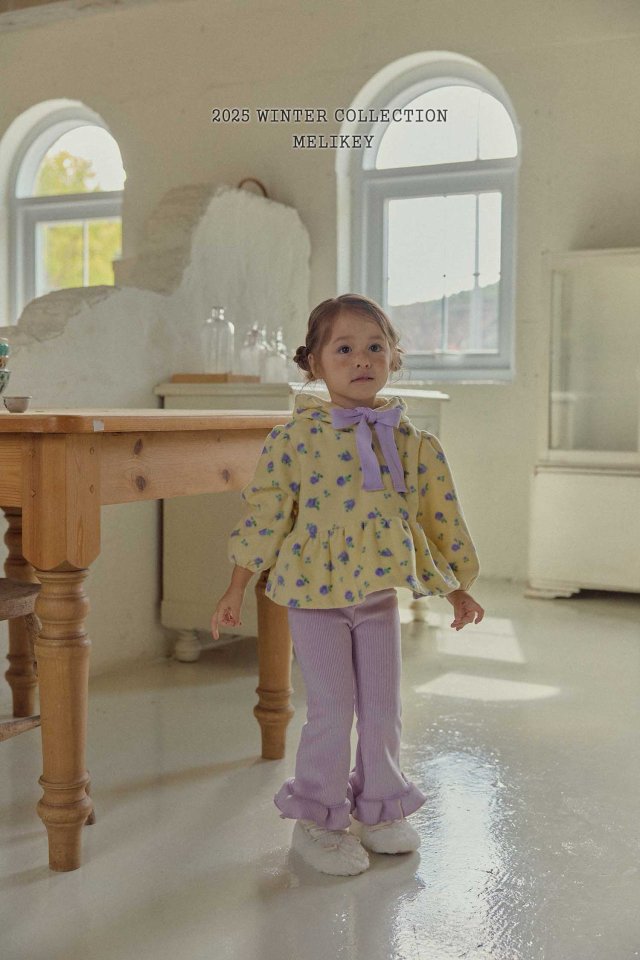 [melikey] Mink Ribbed Frill Bootcut Pants_2colors