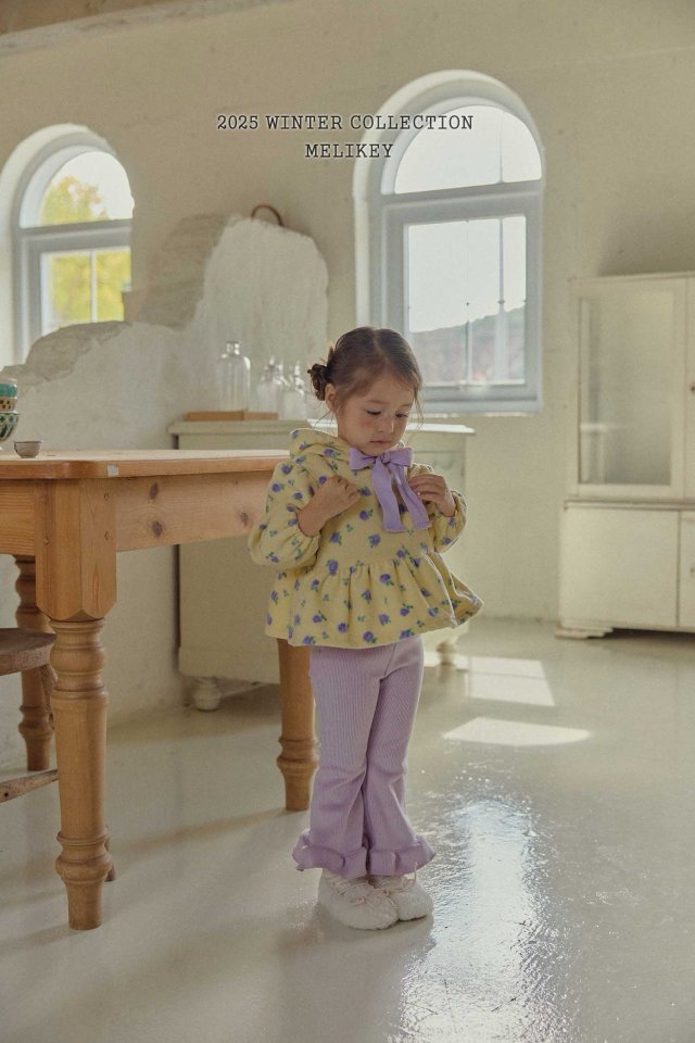 [melikey] Mink Ribbed Frill Bootcut Pants_2colors