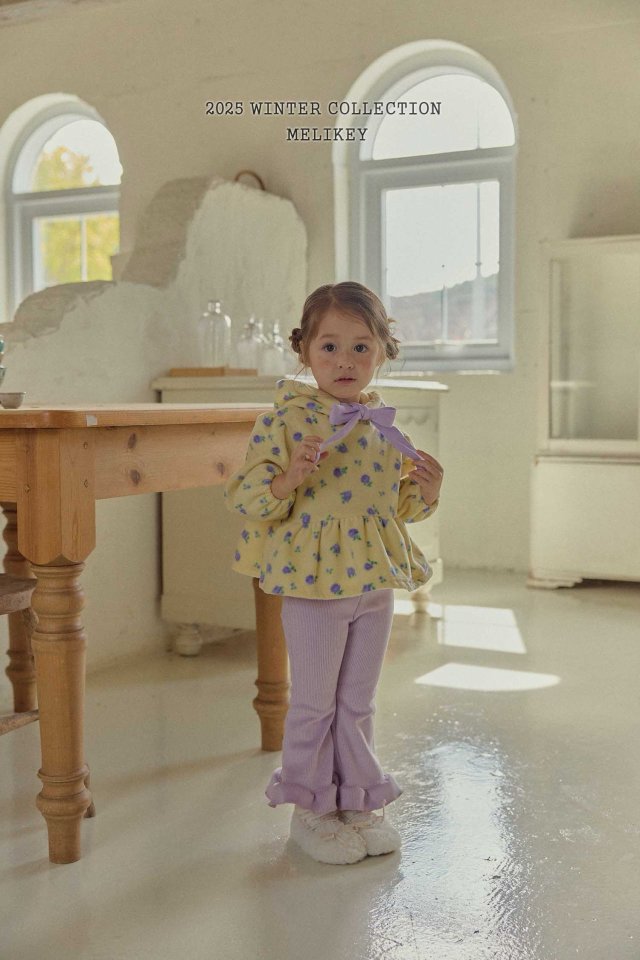 [melikey] Mink Ribbed Frill Bootcut Pants_2colors