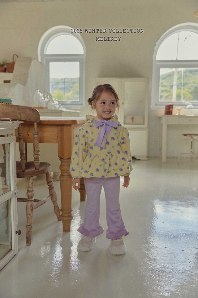 [melikey] Mink Ribbed Frill Bootcut Pants_2colors