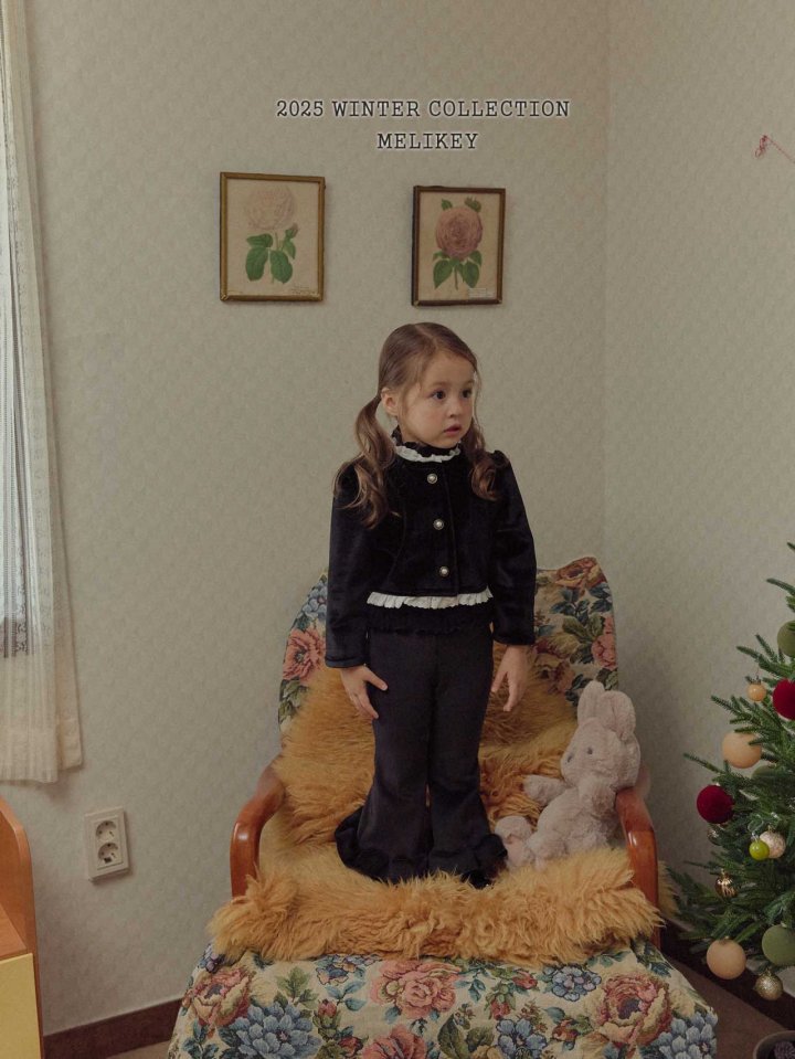 [melikey] Mink Ribbed Frill Bootcut Pants_2colors