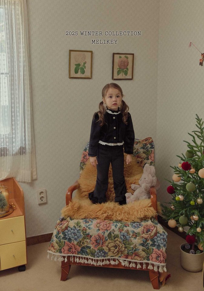 [melikey] Mink Ribbed Frill Bootcut Pants_2colors