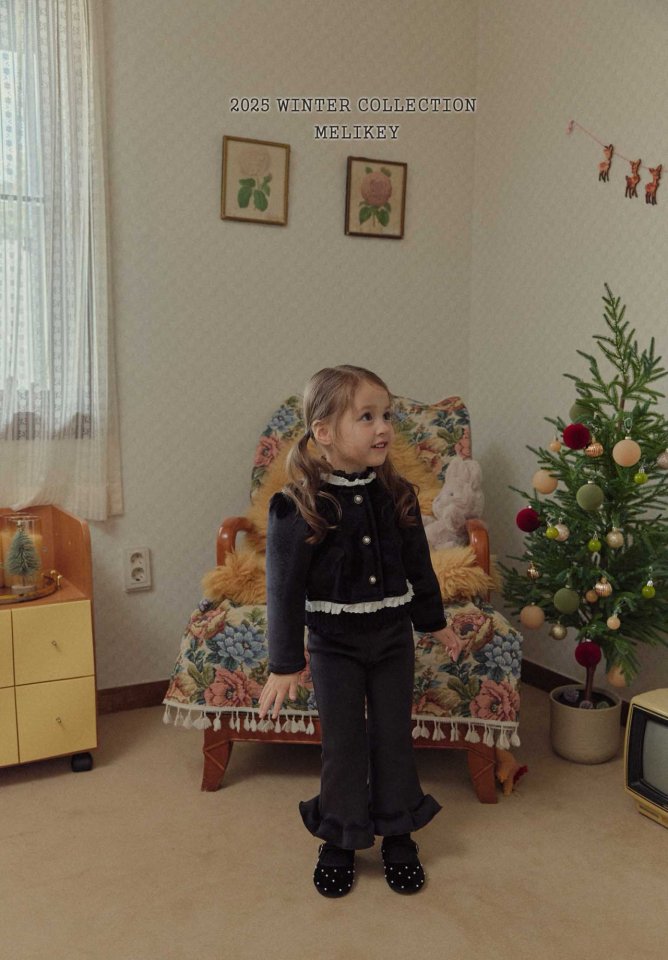 [melikey] Mink Ribbed Frill Bootcut Pants_2colors