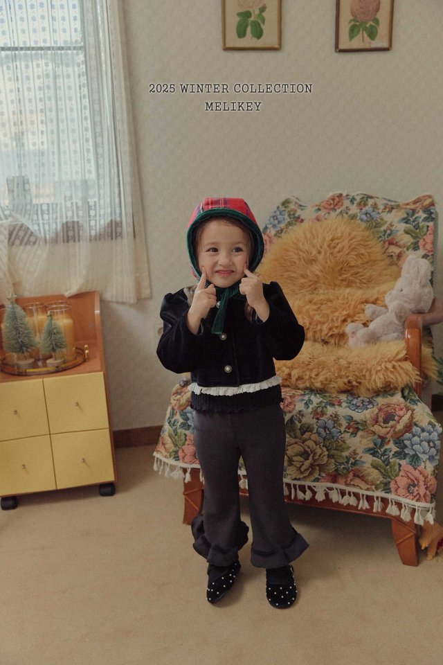 [melikey] Mink Ribbed Frill Bootcut Pants_2colors