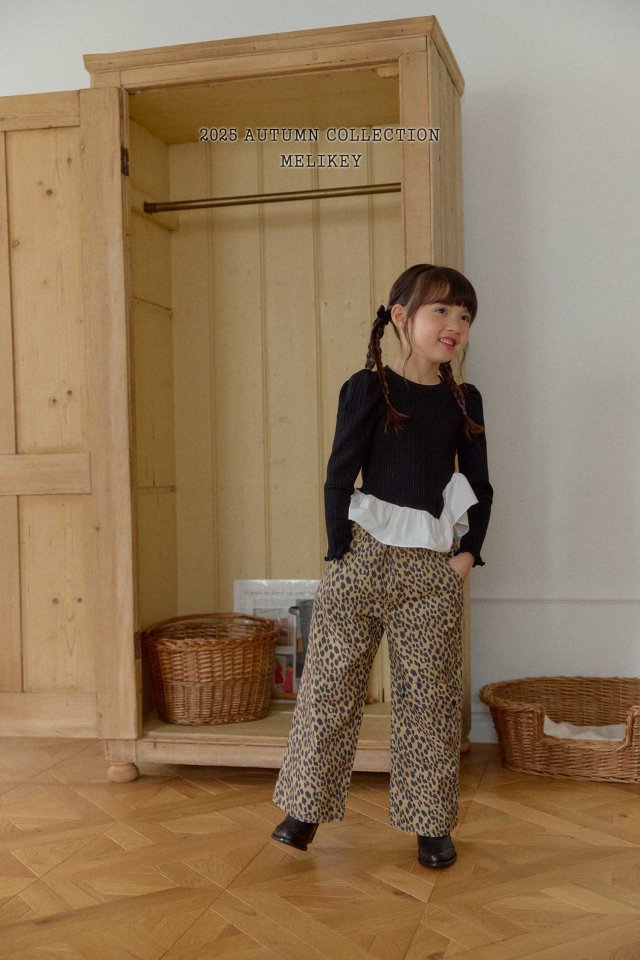 [melikey] leopard Lace pants_Beige