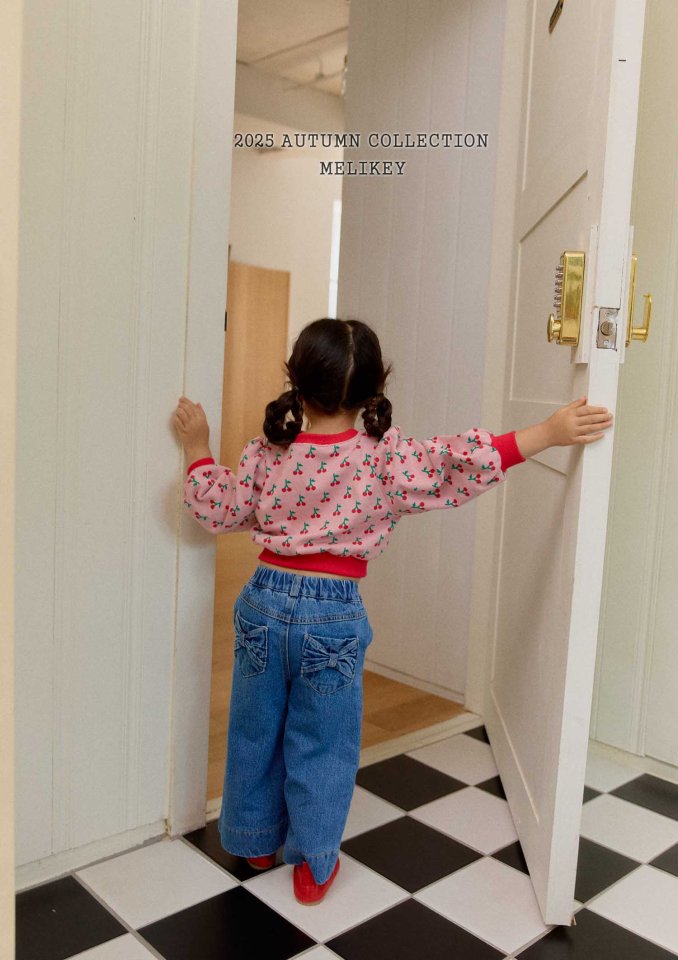 [melikey] Two Ribbon Denim pants_Denim