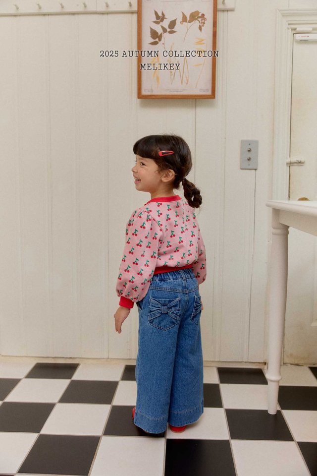 [melikey] Two Ribbon Denim pants_Denim