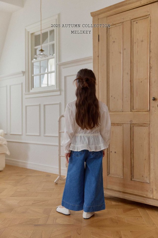 [melikey] Two Ribbon Denim pants_Denim
