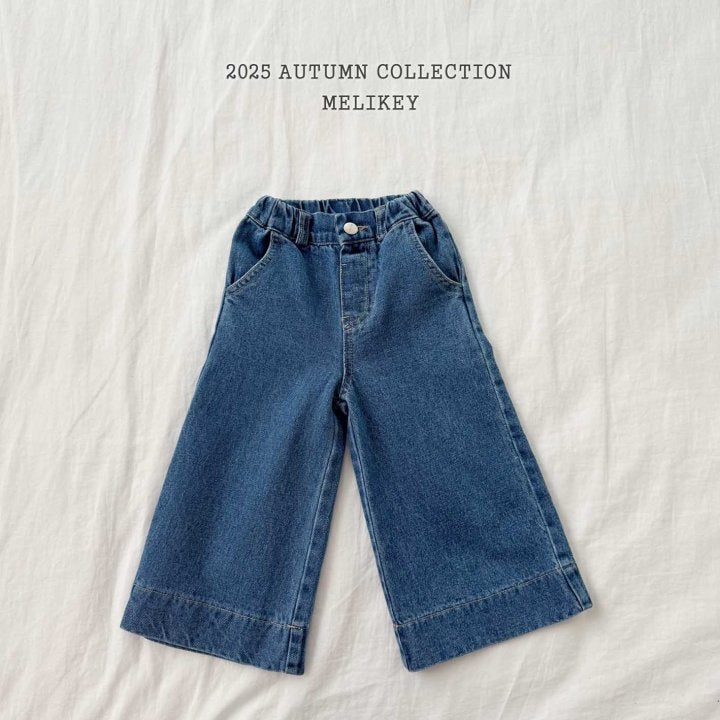 [melikey] Two Ribbon Denim pants_Denim