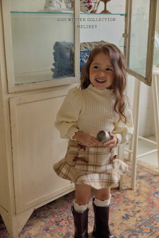 [melikey] Ribbed Knit Puff Tee_2colors