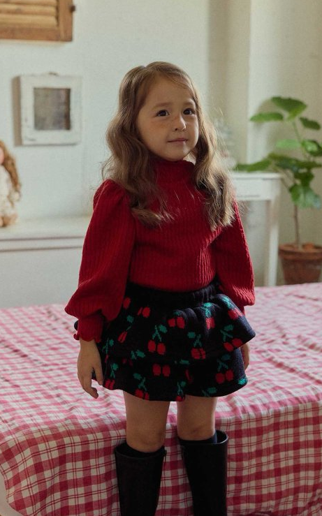 [melikey] Ribbed Knit Puff Tee_2colors