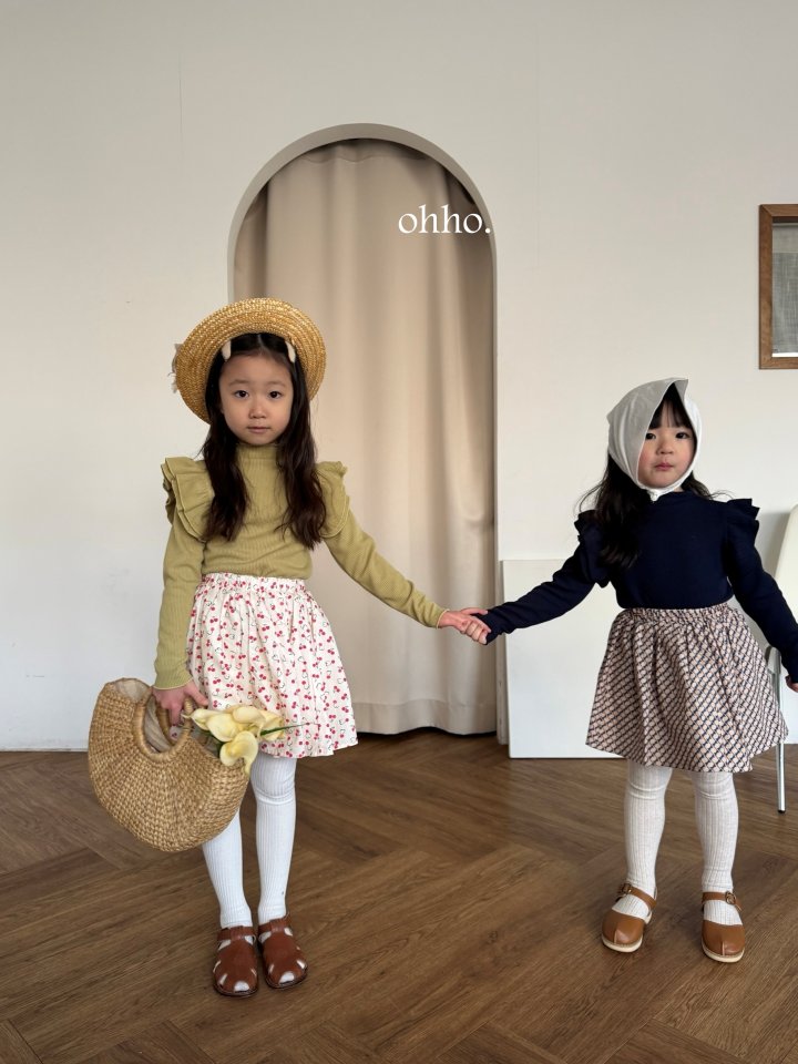 [ohho] Point Skirt_2colors