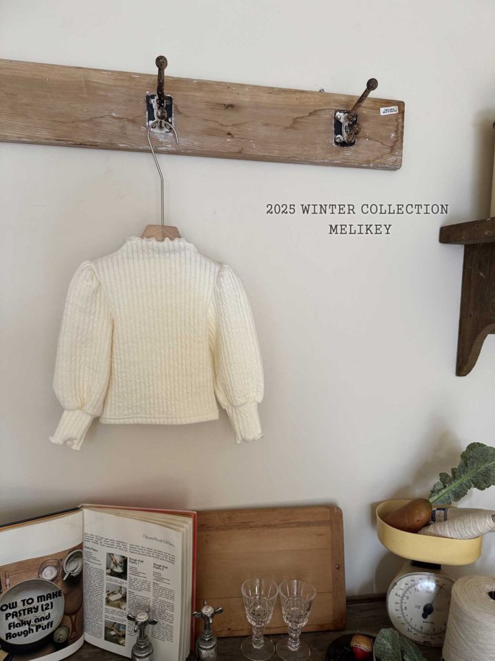 [melikey] Ribbed Knit Puff Tee_2colors