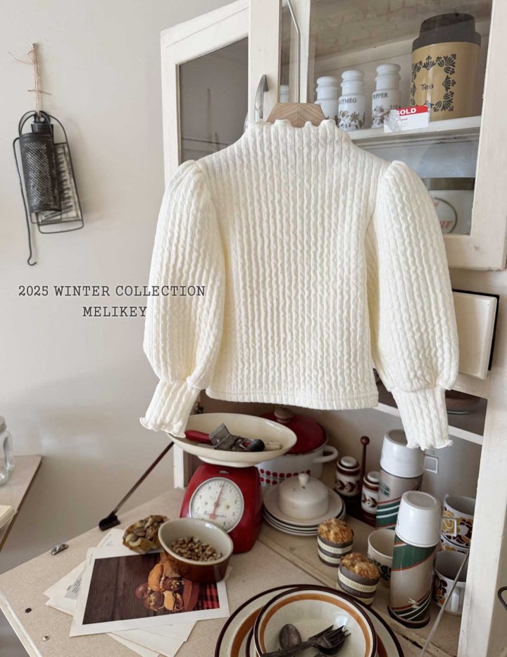 [melikey] Ribbed Knit Puff Tee_2colors