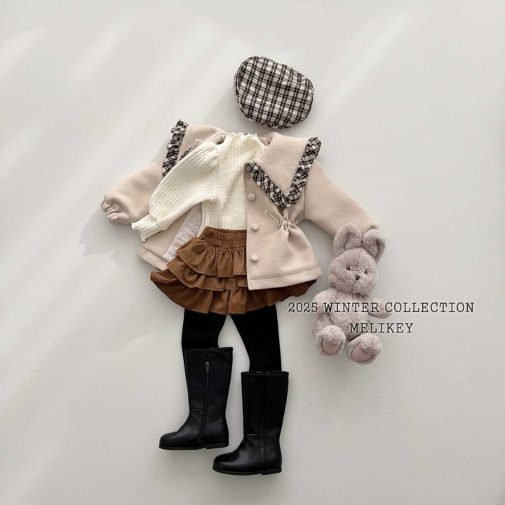 [melikey] Ribbed Knit Puff Tee_2colors