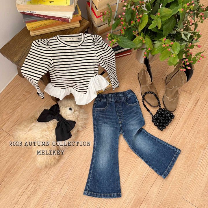 [melikey] Coco Diagonal Frill T-shirt_2colors