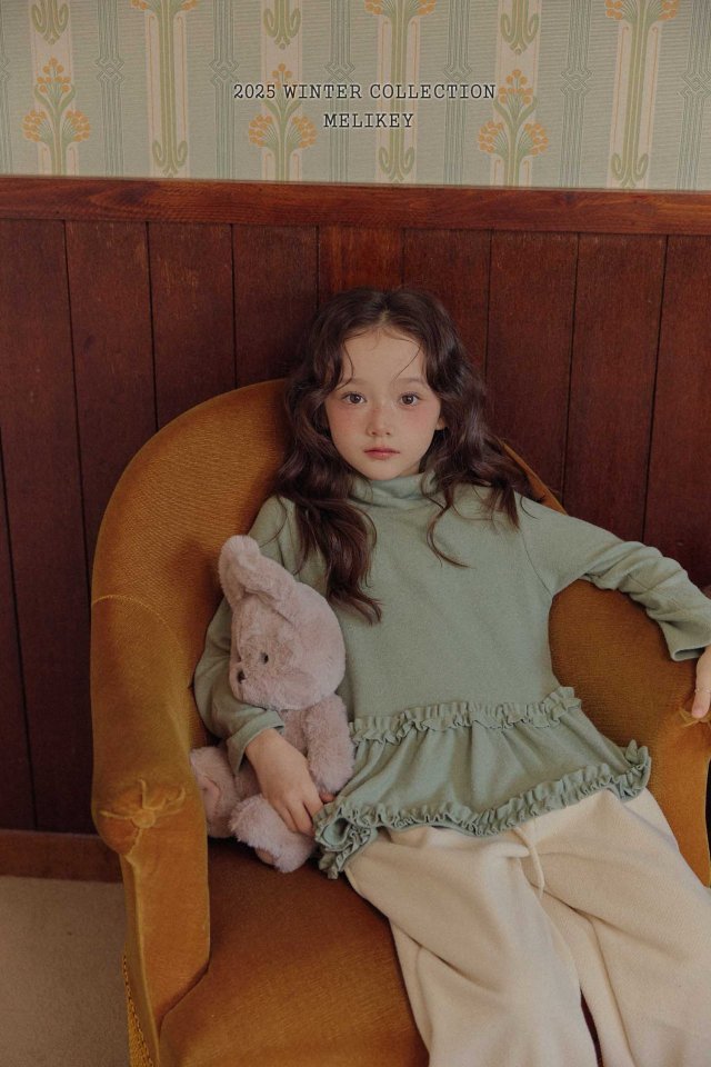 [melikey] Tutu Frill Turtleneck Top_3colors