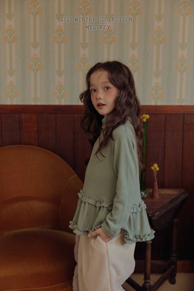 [melikey] Tutu Frill Turtleneck Top_3colors