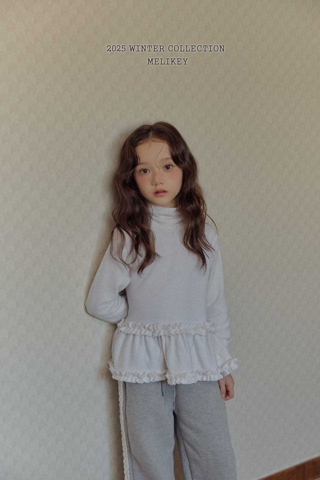 [melikey] Tutu Frill Turtleneck Top_3colors