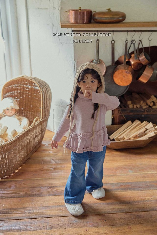 [melikey] Tutu Frill Turtleneck Top_3colors