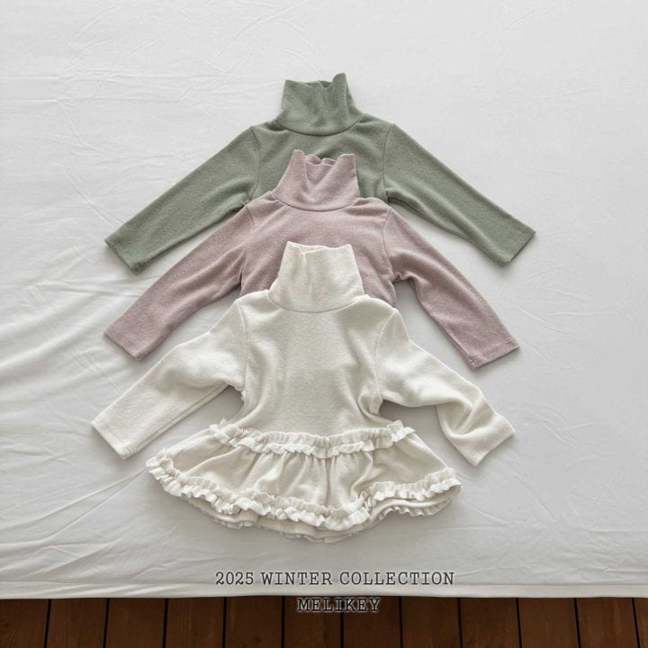 [melikey] Tutu Frill Turtleneck Top_3colors