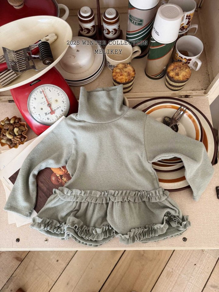 [melikey] Tutu Frill Turtleneck Top_3colors