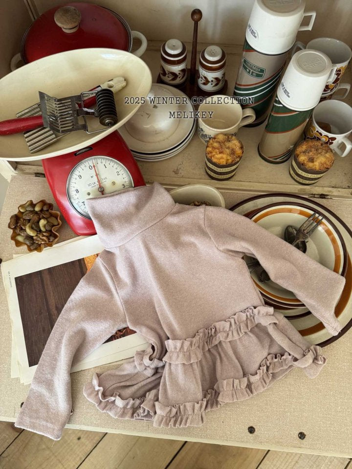 [melikey] Tutu Frill Turtleneck Top_3colors