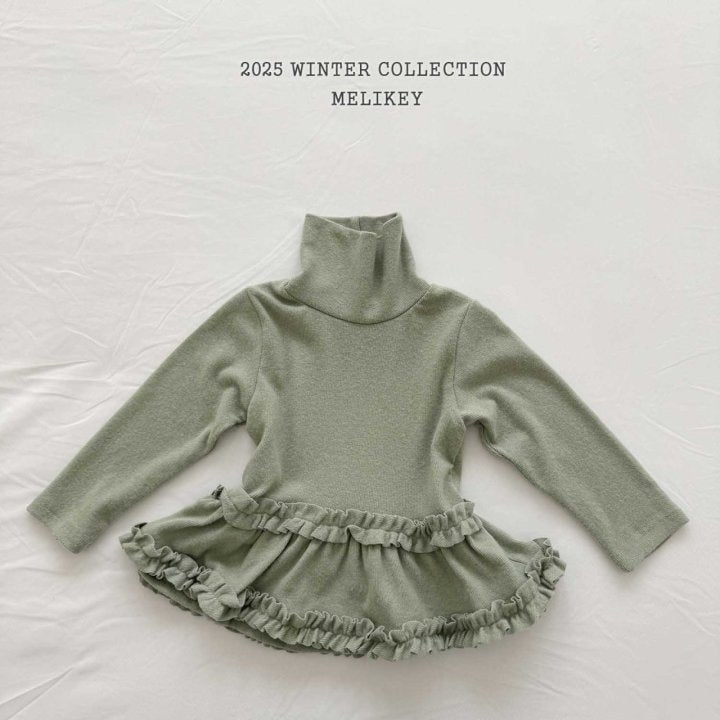 [melikey] Tutu Frill Turtleneck Top_3colors