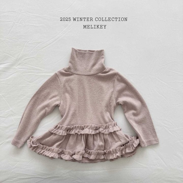 [melikey] Tutu Frill Turtleneck Top_3colors